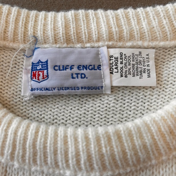 EUC Vintage NFL Cliff Engle NY Giants Knit Sweater - Picture 4 of 4